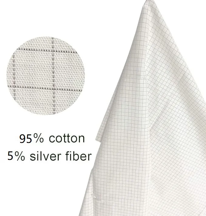 MAXSHARER Grounding Bed Sheet Conductive Silver Fiber Flat Sheet Organic Cotton Earthing Sheet for Better Sleep Nature Health