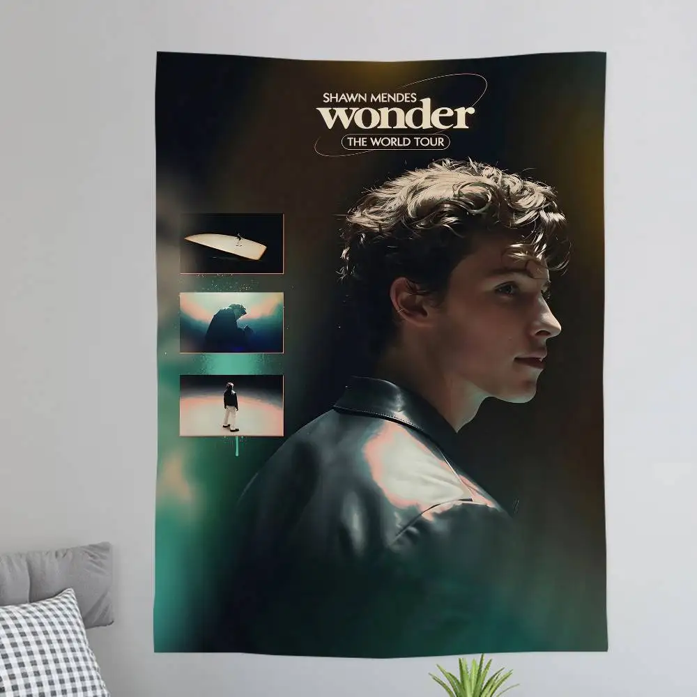 S-Shawn Mendes Popular Singer Hanging Bohemian Tapestry Hanging Tarot Hippie Wall Rugs Dorm Japanese Tapestry