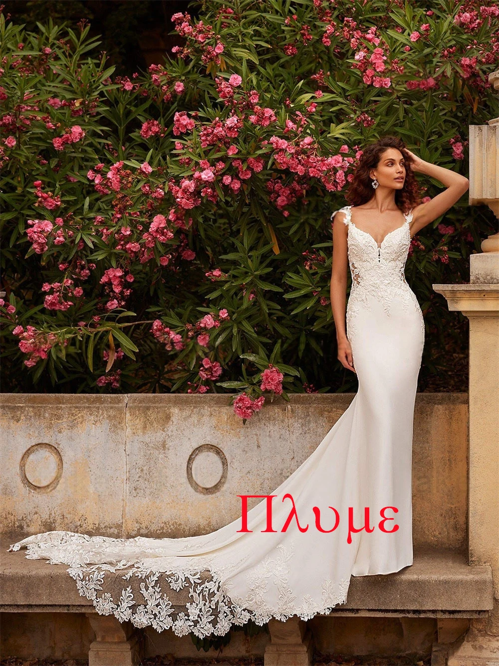 Vestidos largos personalizados con apliques de Jersey blanco para fiesta de boda, vestidos largos con cuello en V de sirena, vestido encantador con temperamento de lujo exquisito