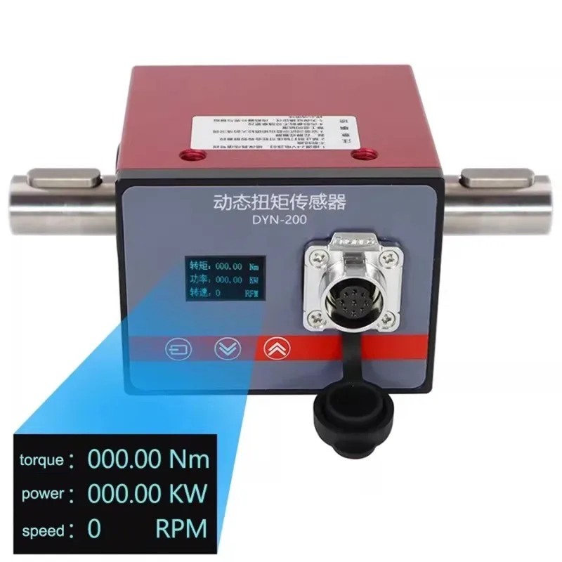 Dynamic Torque Sensor With LCD Screen Real Time Torque Speed Power Monitoring Rotary Shaft Torque Measuring Instrument