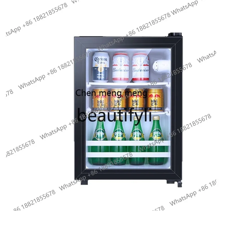 New arrive Ice Bar Small Refrigerator Display Cabinet Hotel Transparent Door Refrigerated Micro Freezer Small Freezer