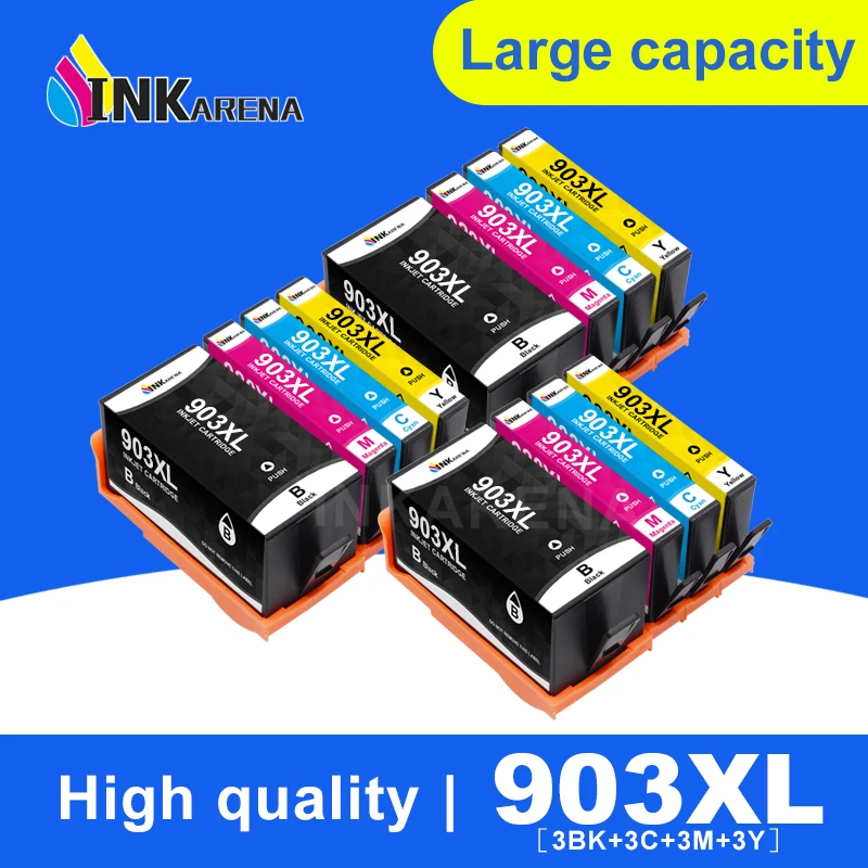 

INKARENA Compatible Ink Cartridge 903 XL for HP903 for HP Officejet Pro 6970 6950 6960 6966 6968 6974 6975 All-in-One Printer