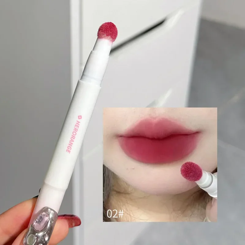 Flauschiger Samt weiche Lippen glasur flüssige Lippenstift creme nackt matt rosarot Pigment wasserdicht lang anhaltende Färbung Wange Lippen tönung Paste