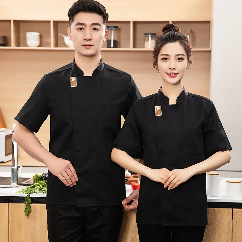 전문 요리사 작업복 케이터링 요리복 상의와 모자 레스토랑 주방 셔츠 호텔 요리사 재킷 웨이터 유니폼