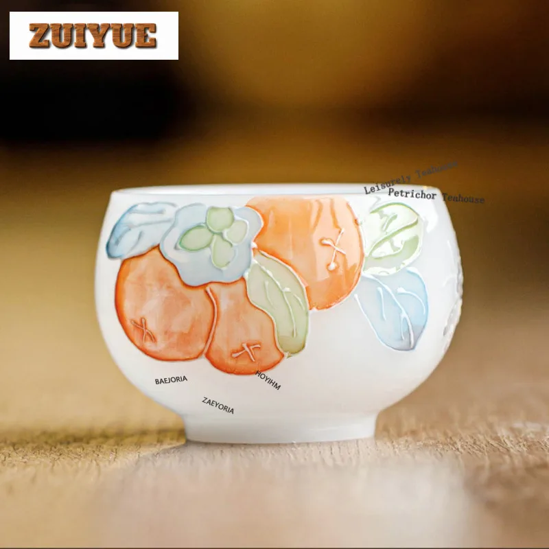 Ice Jade Porcelain Teacup Retro Tea Bowl Tea Cup Set Tea-tasting Personal Cup Jianzhan Master Cups Puer Tea Services Ornaments