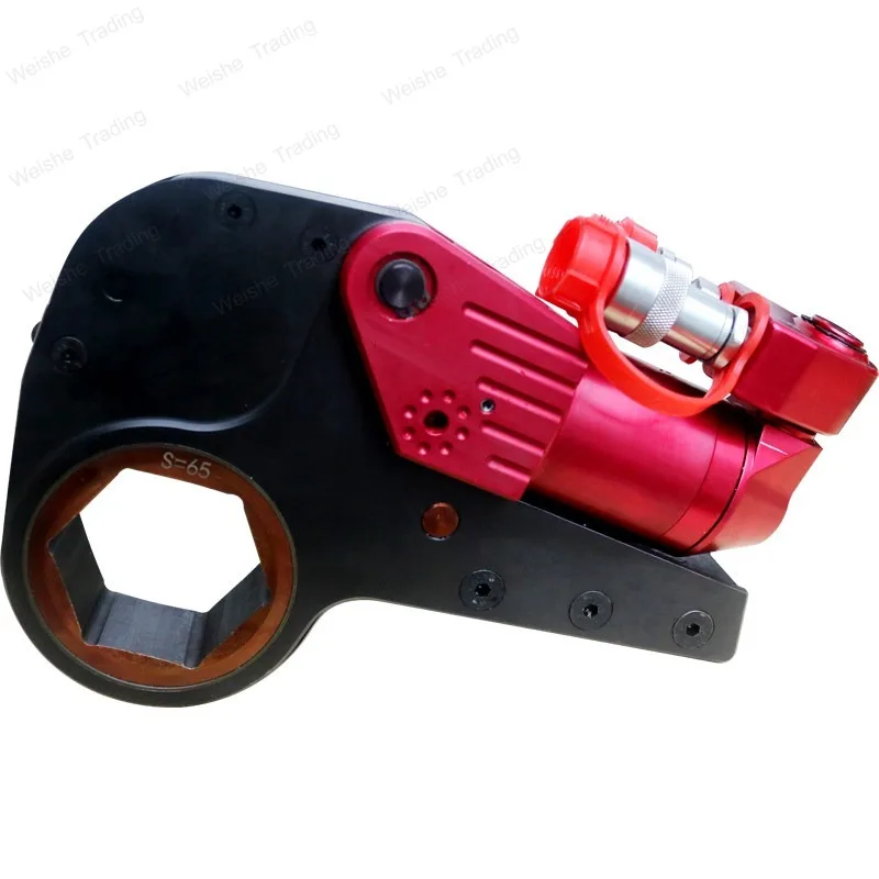 Llave dinamométrica hidráulica de aleación de titanio, tensor de tuercas 2/4/8 Klcd, llave dinamométrica eléctrica hueca ultrafina de alto torque