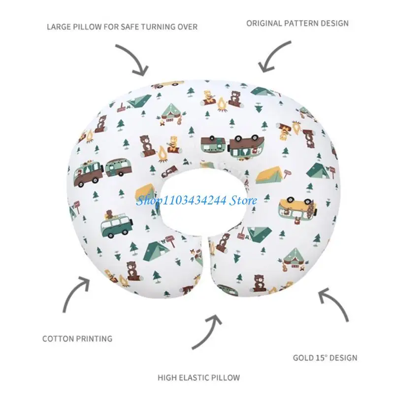 تنفس القطن وسادة التمريض التغليف جميل نمط الطفل وسادة الرضع التمريض وسادة داعمة قابل للغسل الرضاعة الطبيعية
