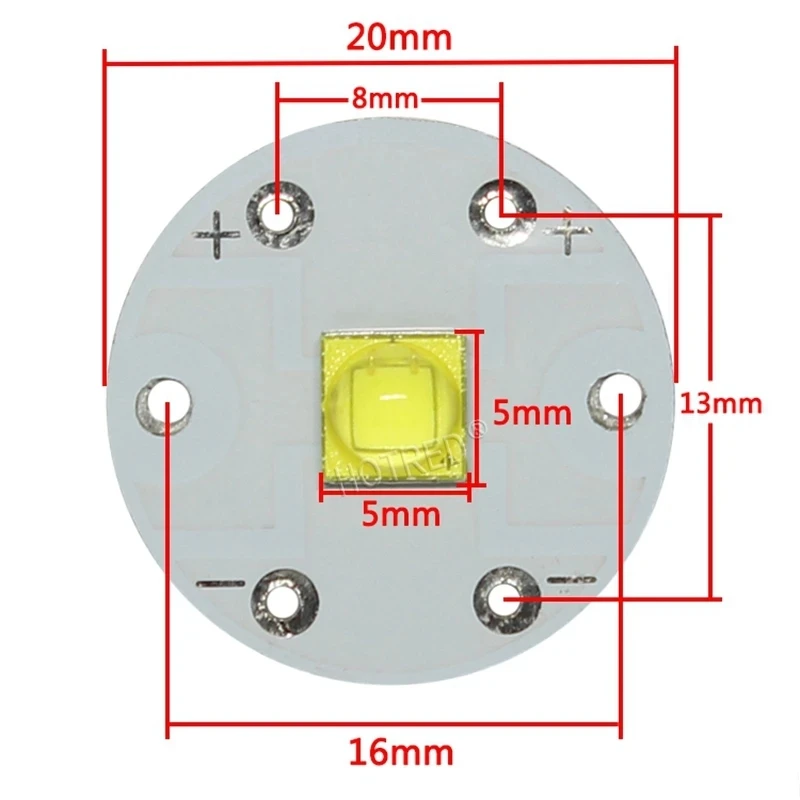 Diodo emisor de luz LED para linterna, pieza artesanal con placa de aluminio de cobre, color blanco frío, Original, 10W, 15W, XML-L3, XML3, 17W,