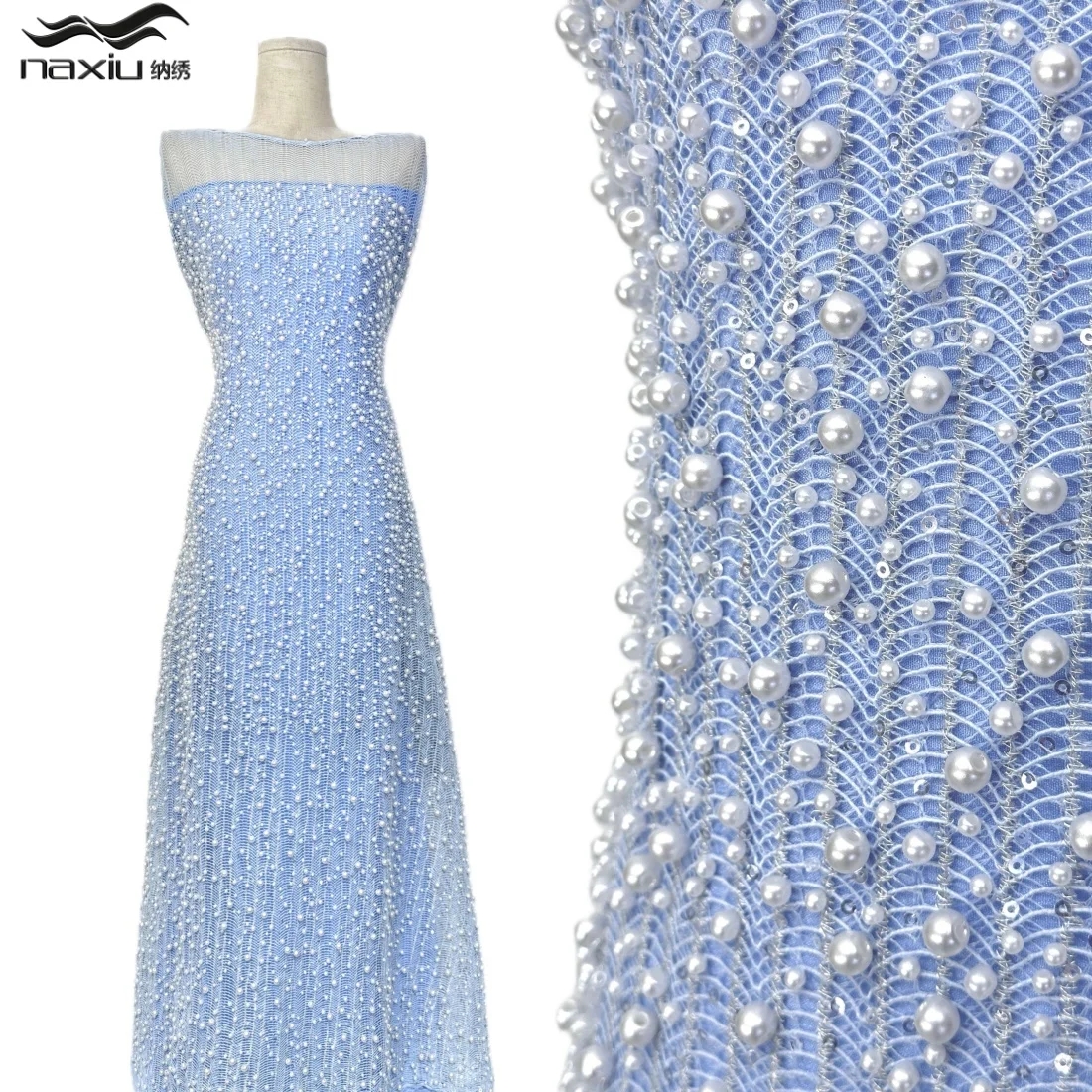 

Элитная французская сетчатая ткань с бисером и кружевом Madison 2026: высококачественные африканские кружевные ткани с пайетками для свадебных платьев в нигерийском стиле