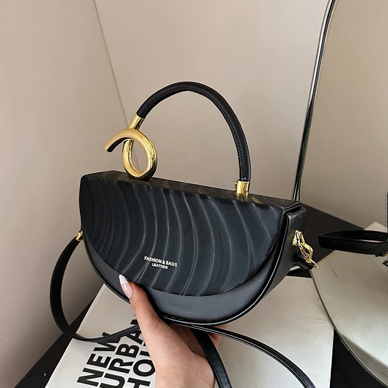 

Luxury Simple Letter Logo Diaper Bag Chic Crossbody Handbag For Women Vintage Leather Tote Shoulder Bag