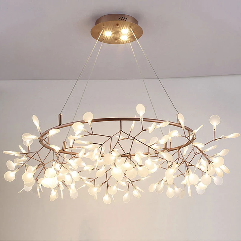 Modern FireWorm Led Pendant Lights Living Room Center Table Restaurant Chandelier for Bedroom Home Decor Hanging Light Fixture