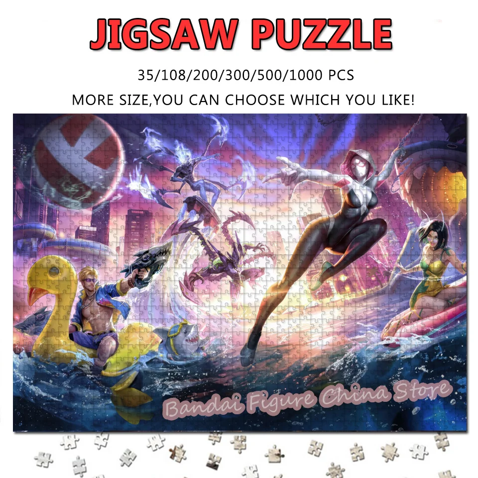 

Diy Decompress Toys Disney Superhero Jigsaw Puzzles 108/200/300/500/1000 Pieces Super War Season Game Video Print Puzzles