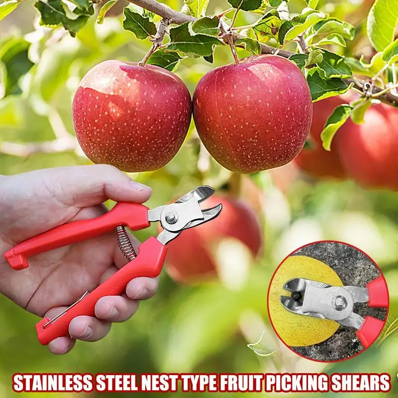 Garden Shears For Fruit Trees Ergonomic Fruit Picking Scissors Durable Gardening Hand Tools Scissors Cutter With Curved Design