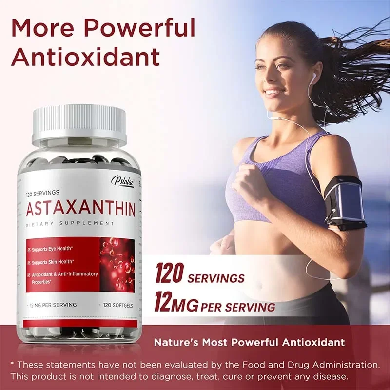 Astaxanthin Capsules 12mg - Antioxidant, Supports Immune, Joint, Skin & Eye Health, Cellular Health Vegan - Image 6