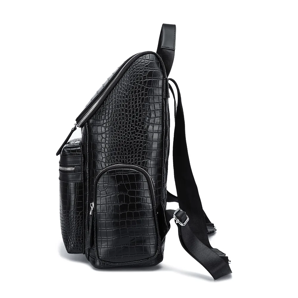 Luxus-Rucksack für Herren Business-Laptoptasche Modischer Alligator-Leder Reiserucksack für Männer Große Kapazität Herren-Schulranzen Rucksack – Detail 10