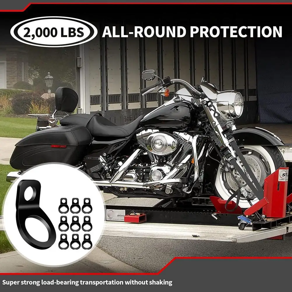 

Durable Tie-down Strap Loop O-shaped Easy Installation Tie-Down Anchors Hook Dirt Bike Tie-Down Strap Rings Lashing Rings