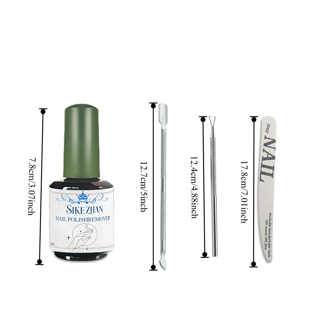SIKEZHAN Fast Magic Gel Remover Quick Clean UV Gel Polish Acrylic Soak Off Base Top Coat Peeling Remover with Nail Art Tools view 6
