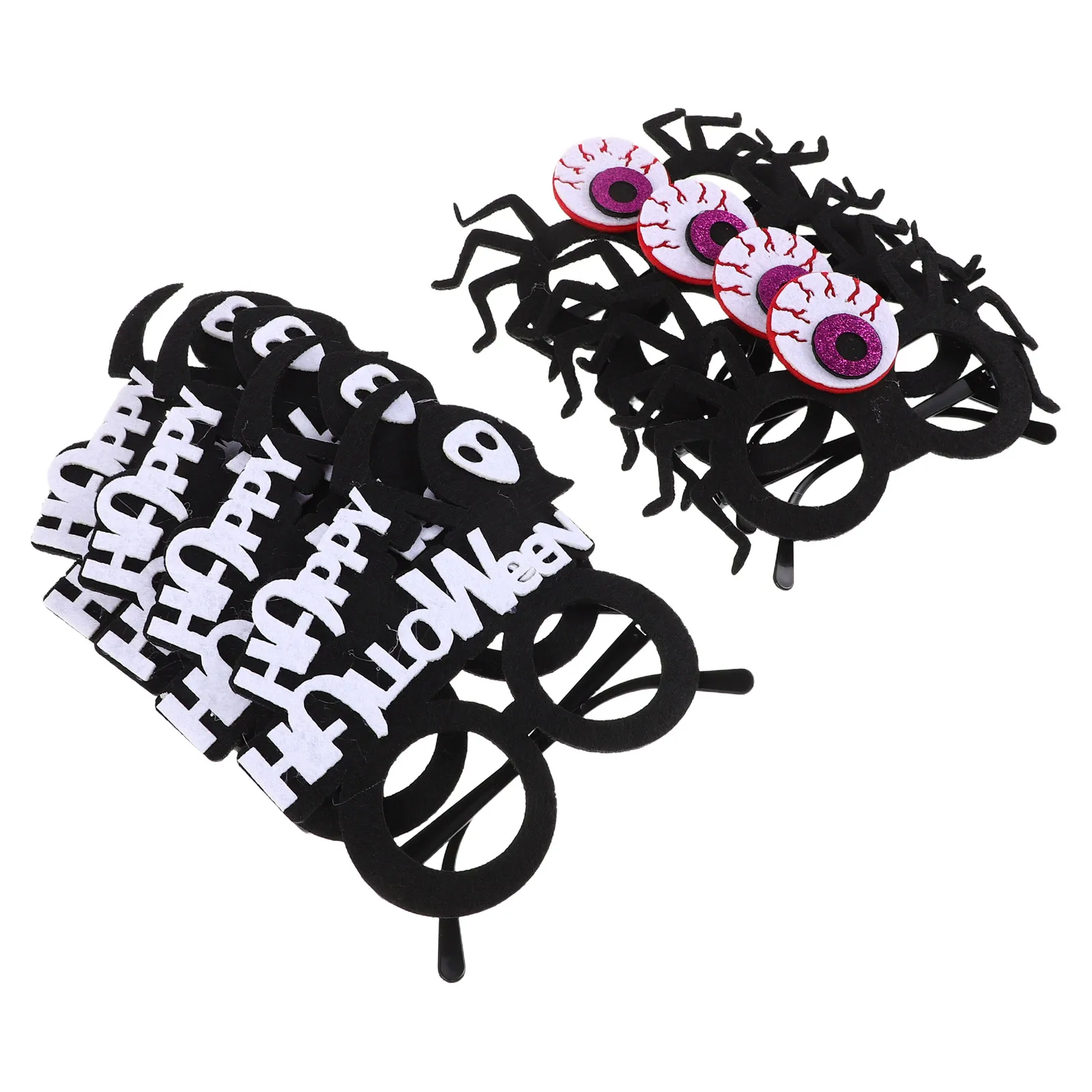 

8 Pcs Halloween Glasses Props Eyeball Shaped Booth Decorations Grim Reaper Photo Children's Party Plastic