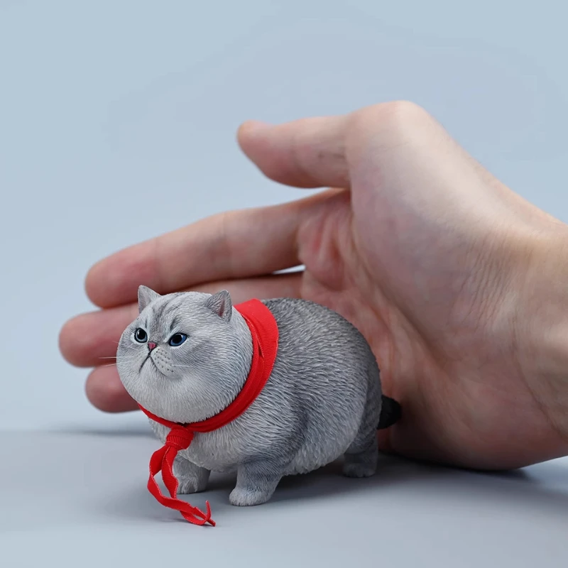 

JXK 1/6 scale Simulation Resin Cute Fat Cat Pet Model for 12'' Soldier Toy Figures Handmade Doll Desktop Ornament