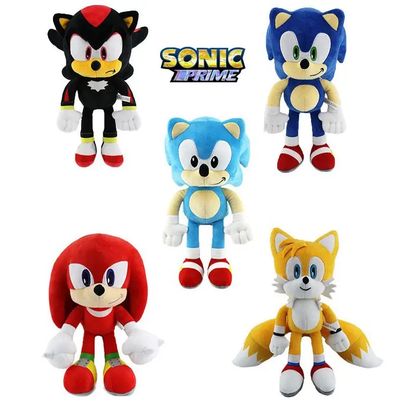 25-30cm New Arrival PP Cotton Sonic Plush Toys Cute Action Figure Shadow the Hedgehog Plush Toy for Xmas Kid Gift