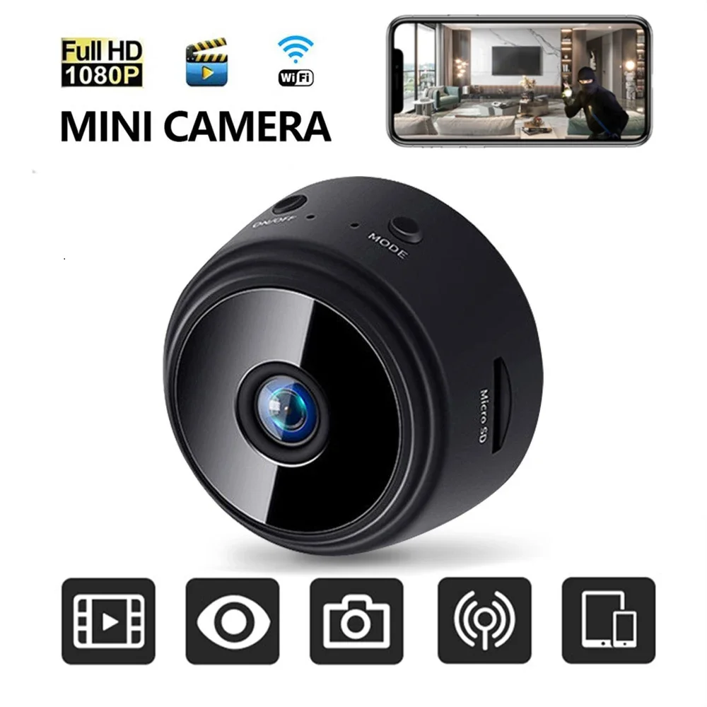 A9 Mini Camera HD WiFi Cam Remote Wireless Voice Recorder Video Camcorder Night Vision Home Security Surveillance Camera SD Card