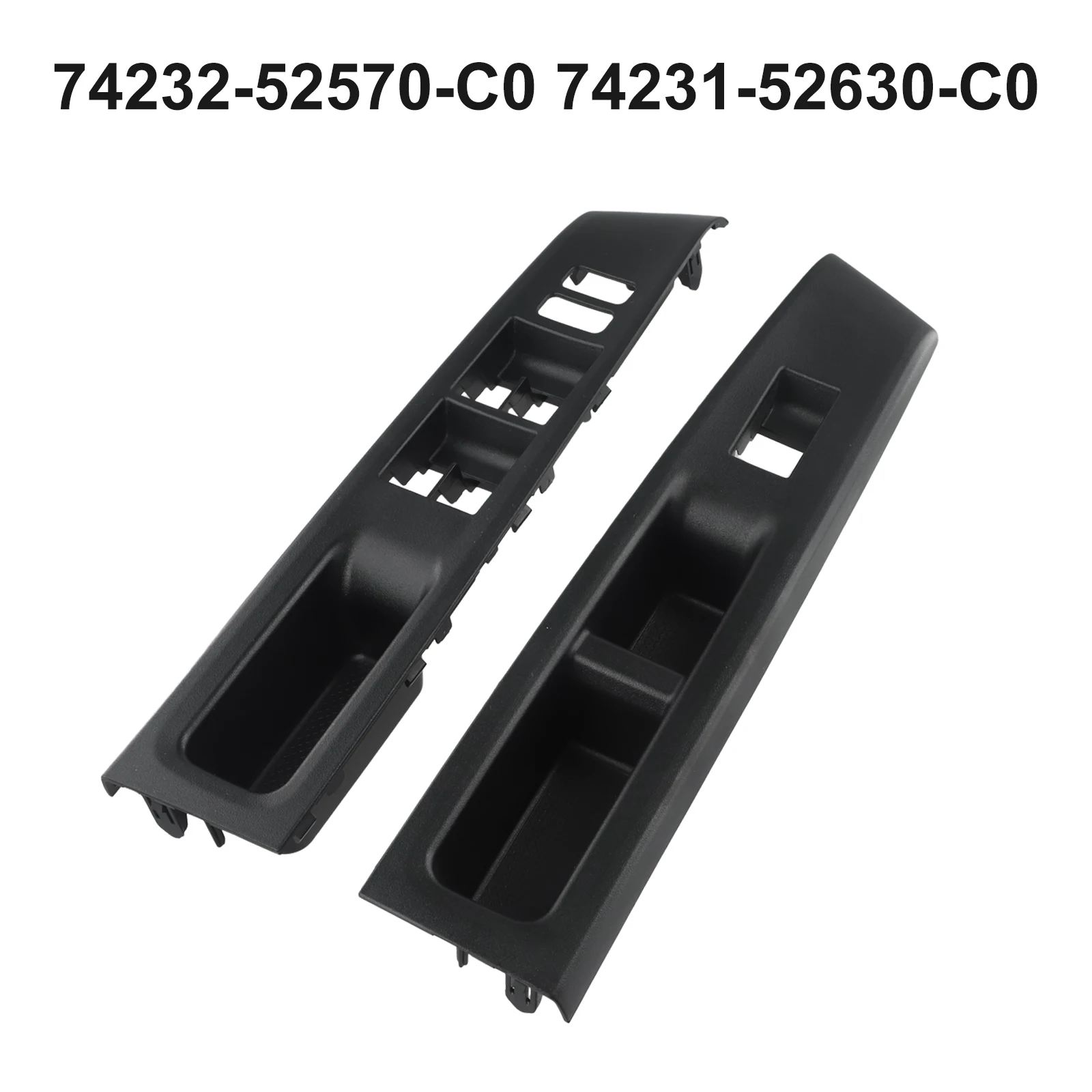 High Grade Armrest Upper Panel RH & LH Set for Toyota Vitz 2010 2014 2Pcs Black Color OE Number 74232 52570 C0 74231 52630 C0