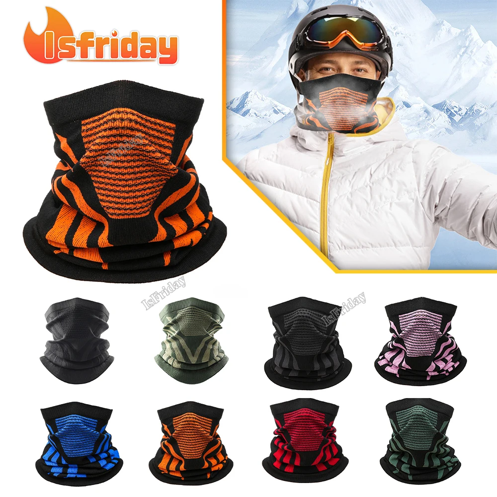 

New Face Bandana Mask Cover Neck Warmer Bicycle Cycling Scarf Hiking Breathable Mask Winter Outdoor Windproof Thickened Mask Bib