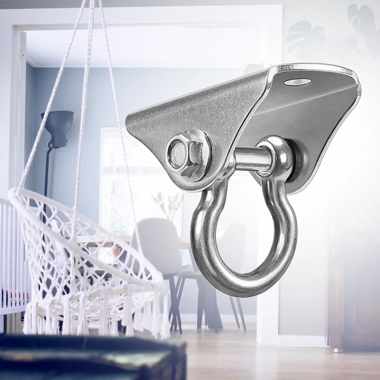 Swing Hangers Ceiling Base Stainless Steel Hammock Hanging Hook Bracket Sandbag Hardware Accessories Load Bearing up to 400kg