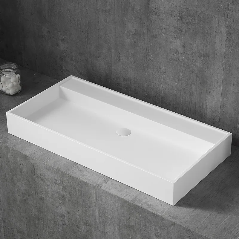 Artificial stone wall-mounted washbasin Small household bathroom Hotel homestay washbasin OEM custom factory Customizable