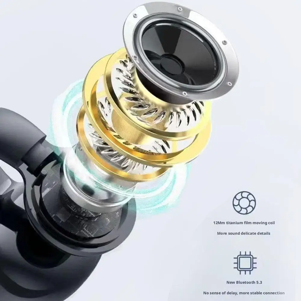 سماعات أذن صغيرة غير مرئية سماعات بلوتوث واحدة سماعات أذن مفتوحة بمشبك على سماعات أذن رياضية بدون استخدام اليدين سماعات أذن HiFi Music