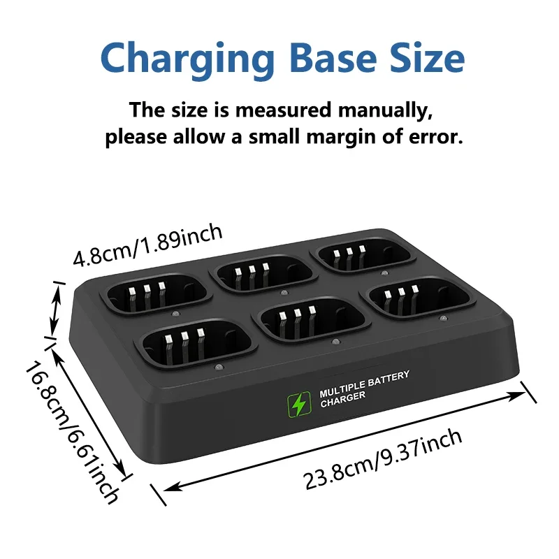 MD-UV380 Multi Rapid Batteries Charger Desk Dock RT3 Six Way Charger For TYT MD380 MD-280 MD-290 Retevis RT3S Radios Accessories