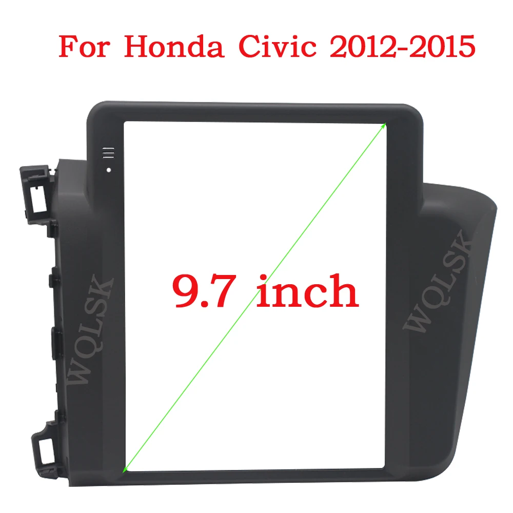 9.7 inch Fasxia FOR HONDA CIVIC 2012-2015 LXR LXS Car Audio Frame Car Radio Fascia,gps navigation fascia panel is suitable 