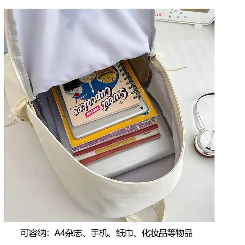 Nueva y elegante mochila bordada de estilo coreano japonés, bonita mochila escolar informal para niñas y estudiantes, bolsa de viaje para ir al trabajo diario