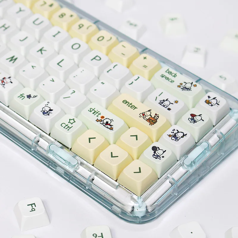 Cute Catoon Key Caps PBT Dye Subbed Dog Japanese Minimalist White Keycaps XDA Profile Keycap per 141 137 130 129 128