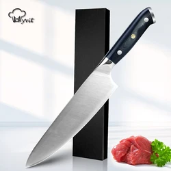 Kitchen Knife 8 Inch Chef Meat Japenese Knives High Carbon Stainless Steel 4116 German Steel Vegatable Fruit Cooking Tool Set