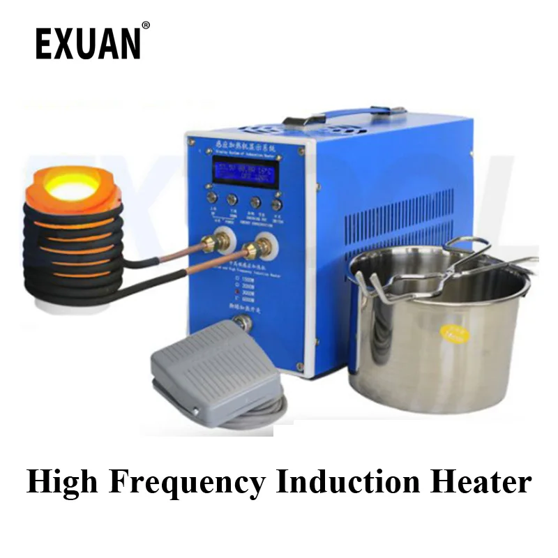 

High Frequency Induction Heater Furnace Induction Heating Machine For Silver Gold Melting 220V Induction Heater Quenching