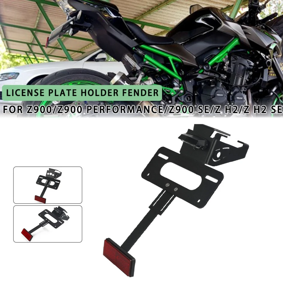 

Motorcycle Accessories Rear Tail Tidy Number License Plate Holder Fender For Kawasaki Z 900 Z900 ZH2 2020 2021 2022 2023 2024