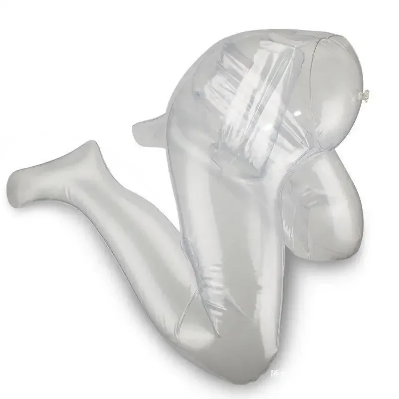 Masculino 3D inflable media pierna adulto Artificial Anal Real Vagina masturbadores taza Coño bolsillo muñeca transparente juguetes sexuales para