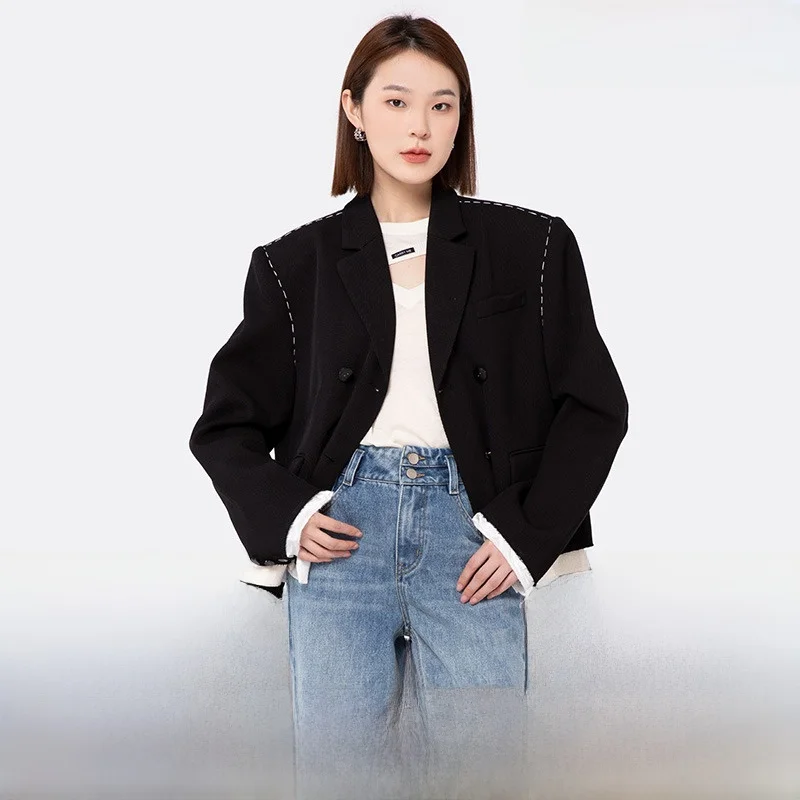 

Странный ажурный круглый трикотаж, чистый цвет, универсальный женский брендовый трикотаж на пуговицах, осеннее новое поступление, удобный для поездок на работу