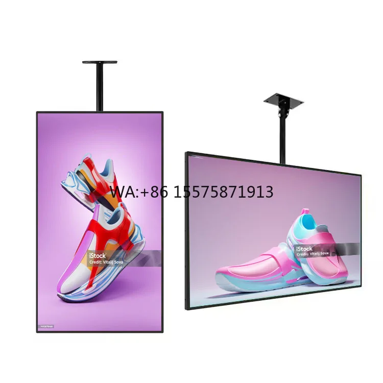 32 43 49-Inch Wall-Mounted LCD Advertising Display 3.5mm Digital Signage for Retail Store Use Features Text Animation Functions