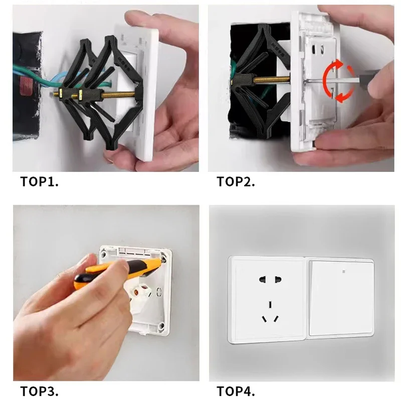 86 Type Wall Sockets Bottom Box Repair Device Wall Switch Bottom Box Fixed Support Rod Adjustment Sockets Box Repair Accessories