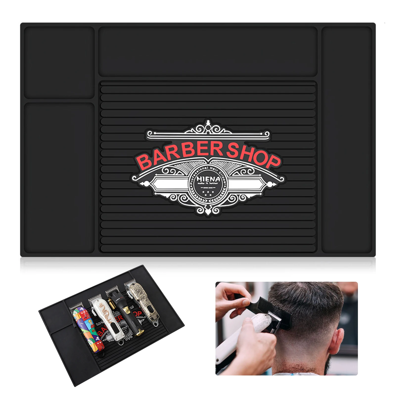 

Противоскользящий термостойкий коврик для парикмахерской, органайзер для парикмахерских инструментов, аксессуары для станции для укладки Haiyina 50x70 см