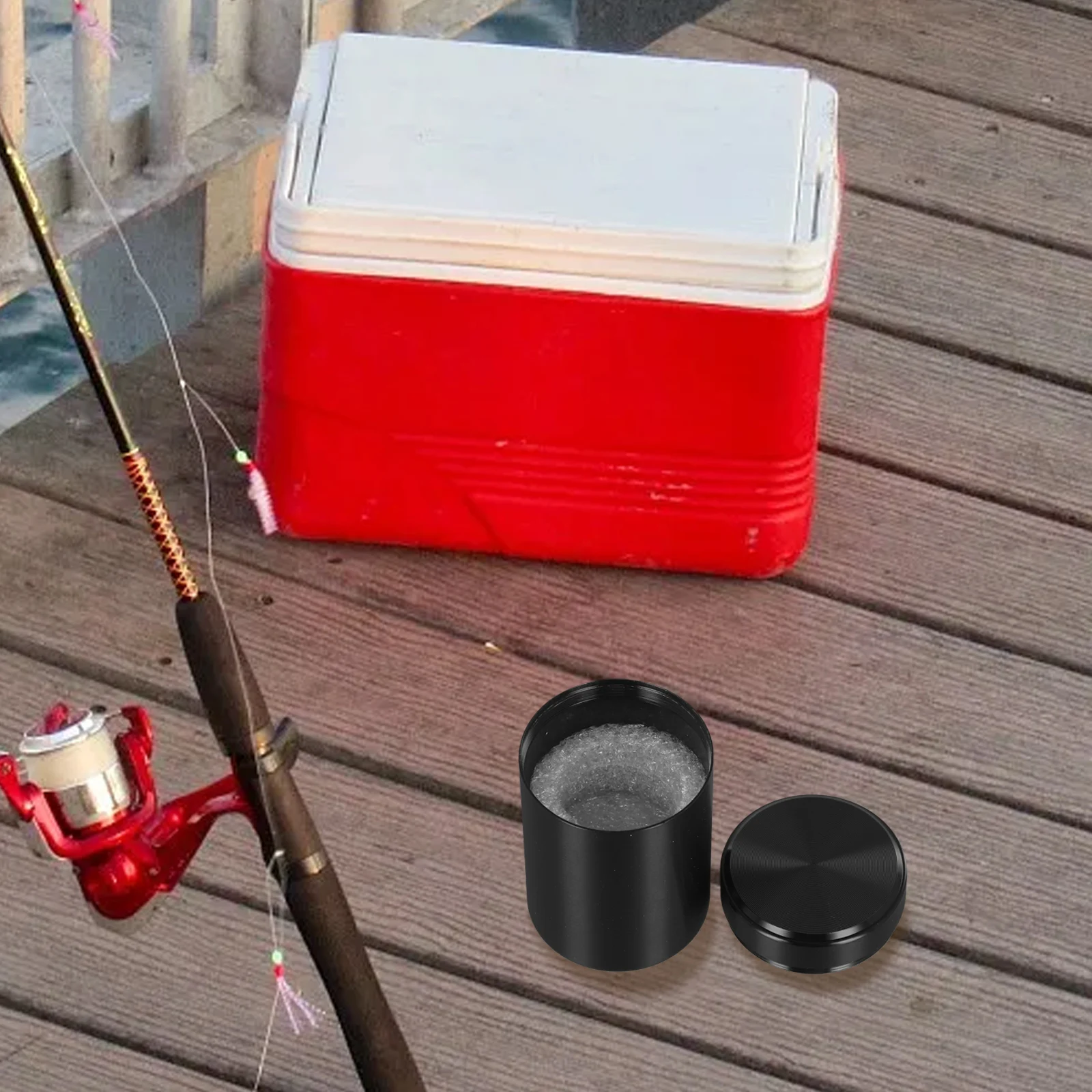 2 Pcs Water Drop Wheel Wire Cup Storage Drum Tool Reel Wire Cup Box Aluminum Alloy Material Sponge Long Shaft Short Shaft Fit