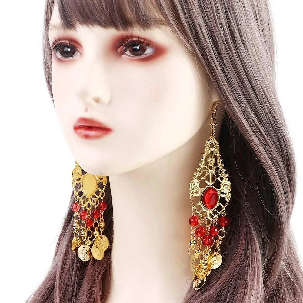 Pailletten Boheemse ketting Hoofdketting Armband Buikdanskostuums Hoofdaccessoires Diamanten haarband Prestatieaccessoires