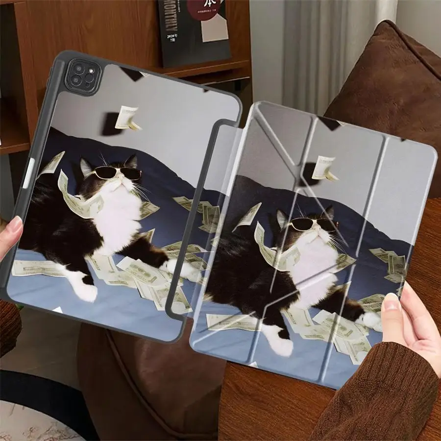 Holder Cover Tablet Case For iPad Pro 11th 10th 9th 8th 7th 12.9inch Air 4 5 M3 M2 M4 11inch Mini 6 7 Pro 2025 Creative Wealthy