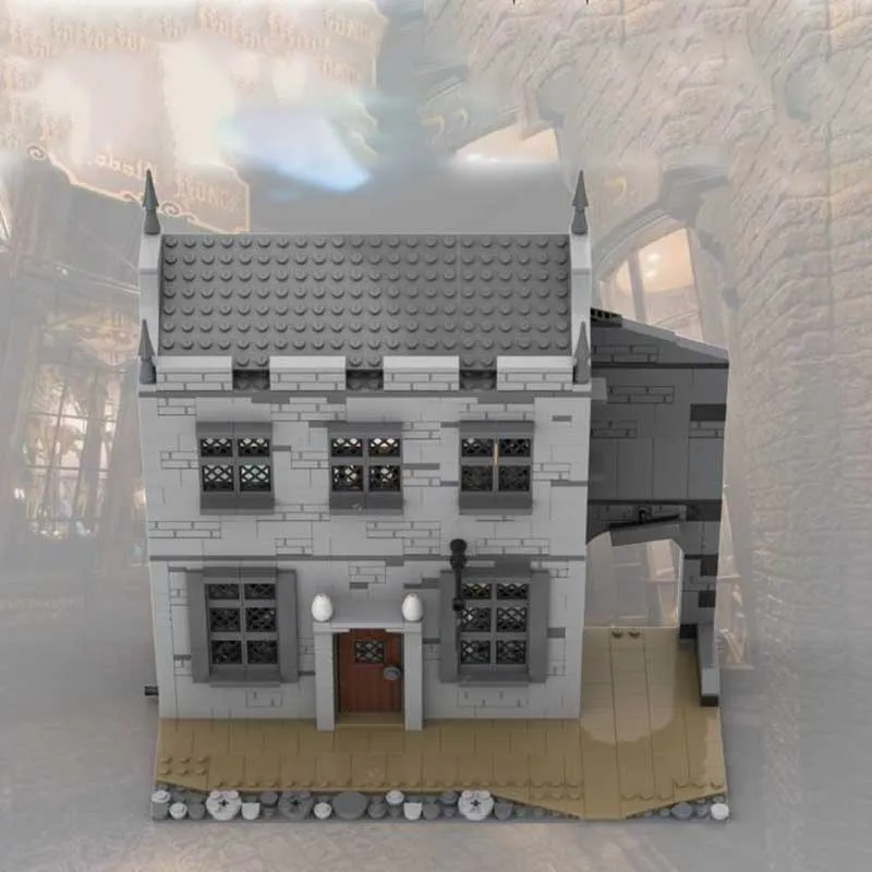 Filmmodell Moc Bausteine Straße – The White Wyvern Pub Modell Technologie Modulare Blöcke Geschenk Weihnachtsspielzeug DIY Set Montage