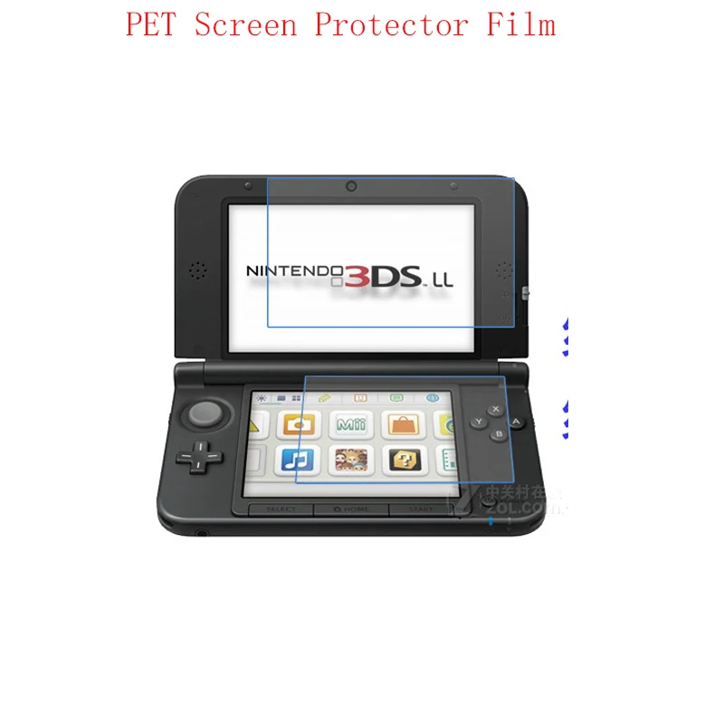 Matte/Anti-Glare Clear HD PET Screen Protector Protective Guard Film For Nintendo 3DS LL 3DS XL Game for 2 screens 3PCS