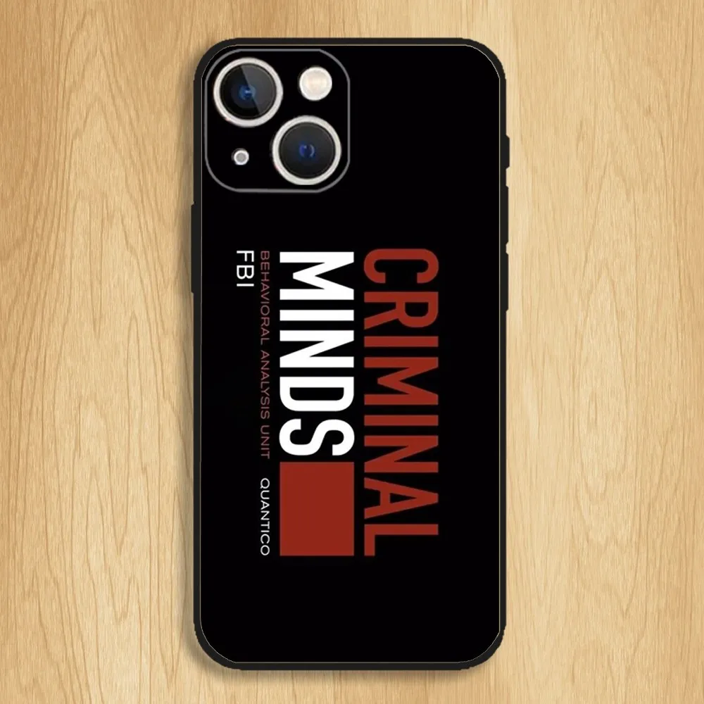 TV C-Criminal M-Minds Phone Case For iPhone15,14,13,12,11,Pro,Max,Plus,Mini,X,XS,XR,8,7,6,S,Plus,SE Soft Black Case