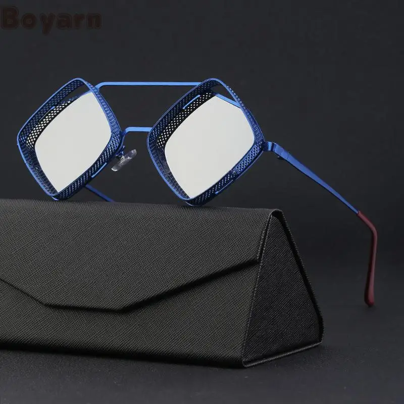 

Boyarn Boyarn 2022 New Vintage Steampunk Sunglasses Men's Hollow Diamond Frame Sun Glasses Men's Fashion Sunglass Eyewear