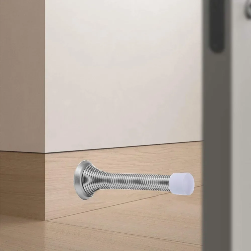 8,5*2,5 CM Frühling Tür Stopper Anti-Kollision Noise Cancelling Tür Crash Pad Wand Schutz Langlebig Metall griff Schutz Stopper